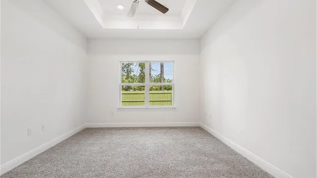 an empty room with a window
