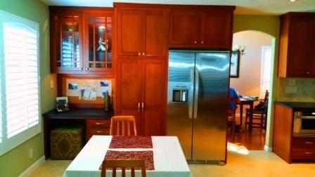 Built in desk area and tons of storage.