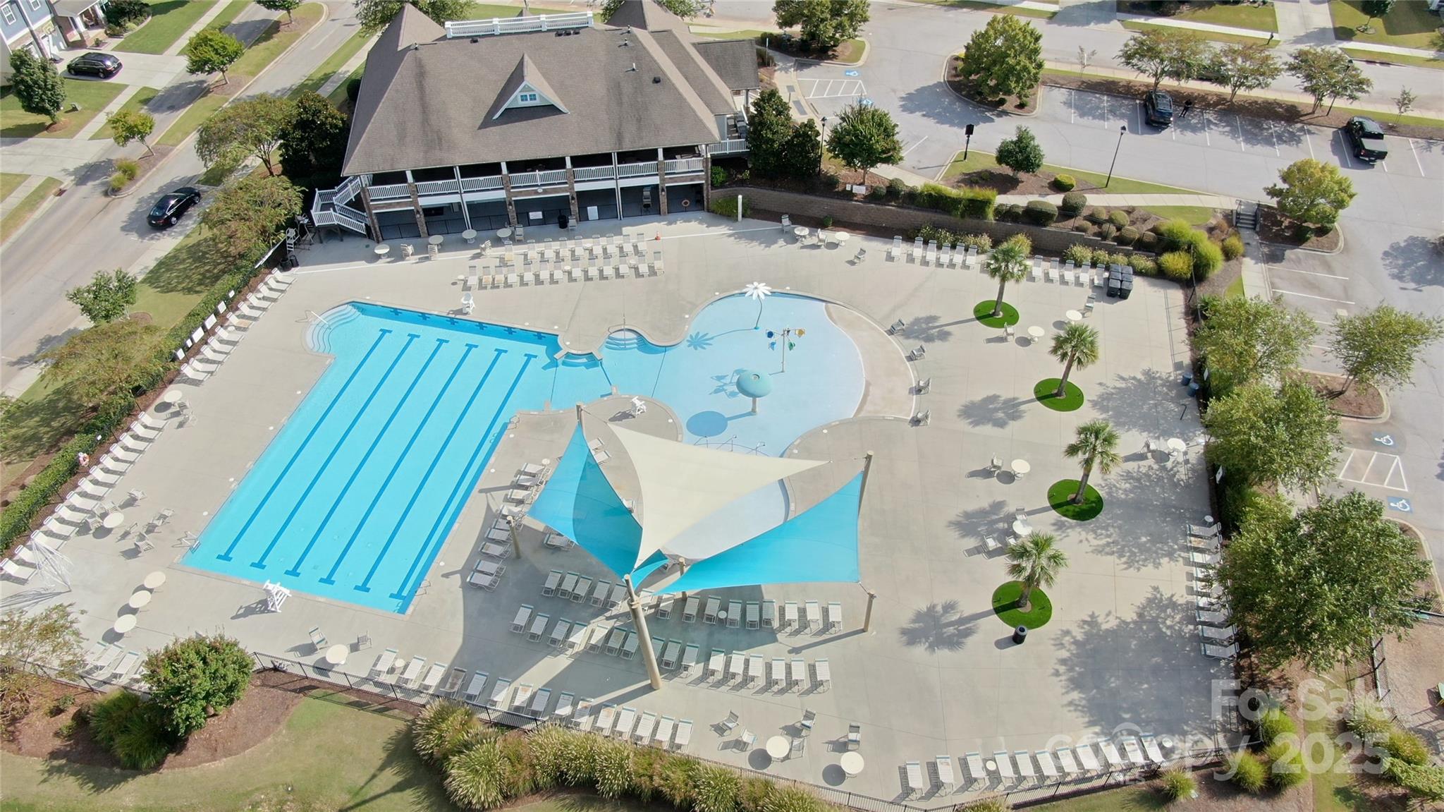 4236 Merrivale Drive Lancaster, SC 29720 - Photo 2 of 48 an aerial view of a house with swimming pool and porch