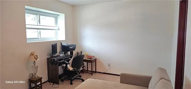 a view of workspace with a window