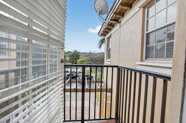 a view of balcony with staircase