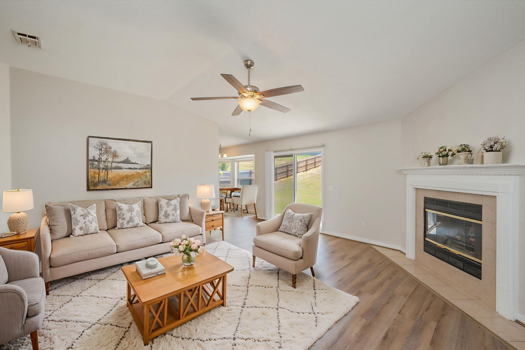 459 Jillian Drive Crestview, FL 32536 - Photo 8 of 46 a living room with furniture and a fireplace