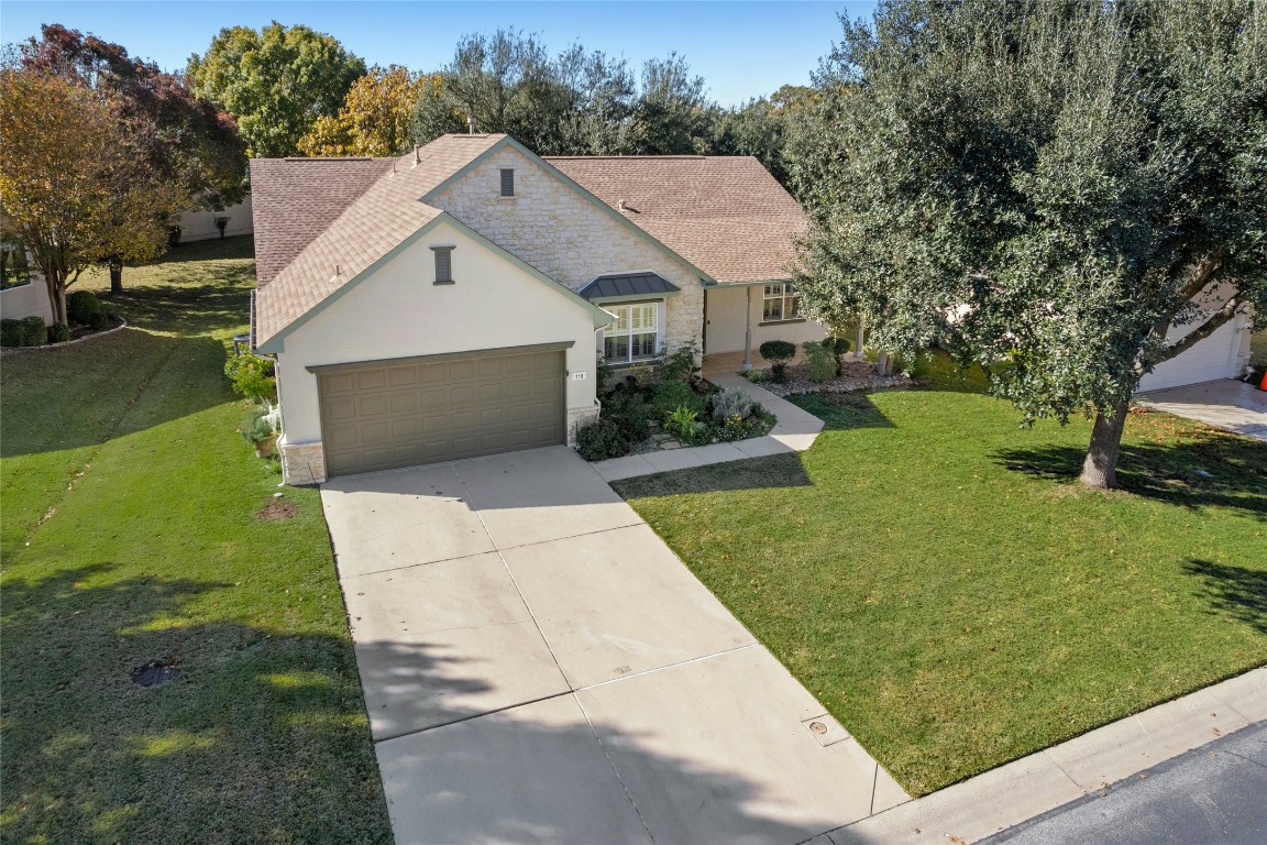 110 Crosby Street Georgetown, TX 78633 - Photo 32 of 40 a aerial view of a house with garden