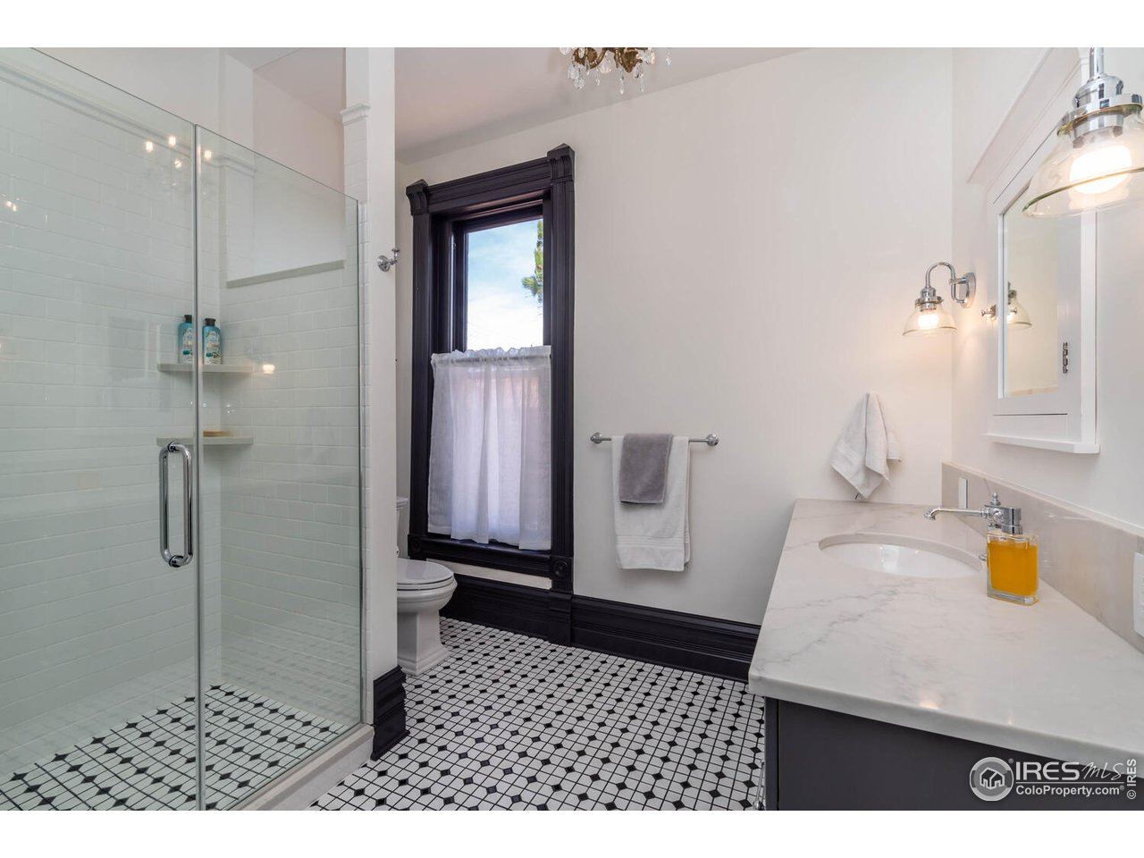 1507 Pine Street Boulder, CO 80302 - Photo 22 of 28 a bathroom with a sink a toilet and shower