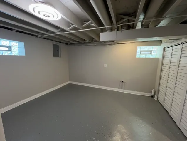 a view of a room with rack on the wall