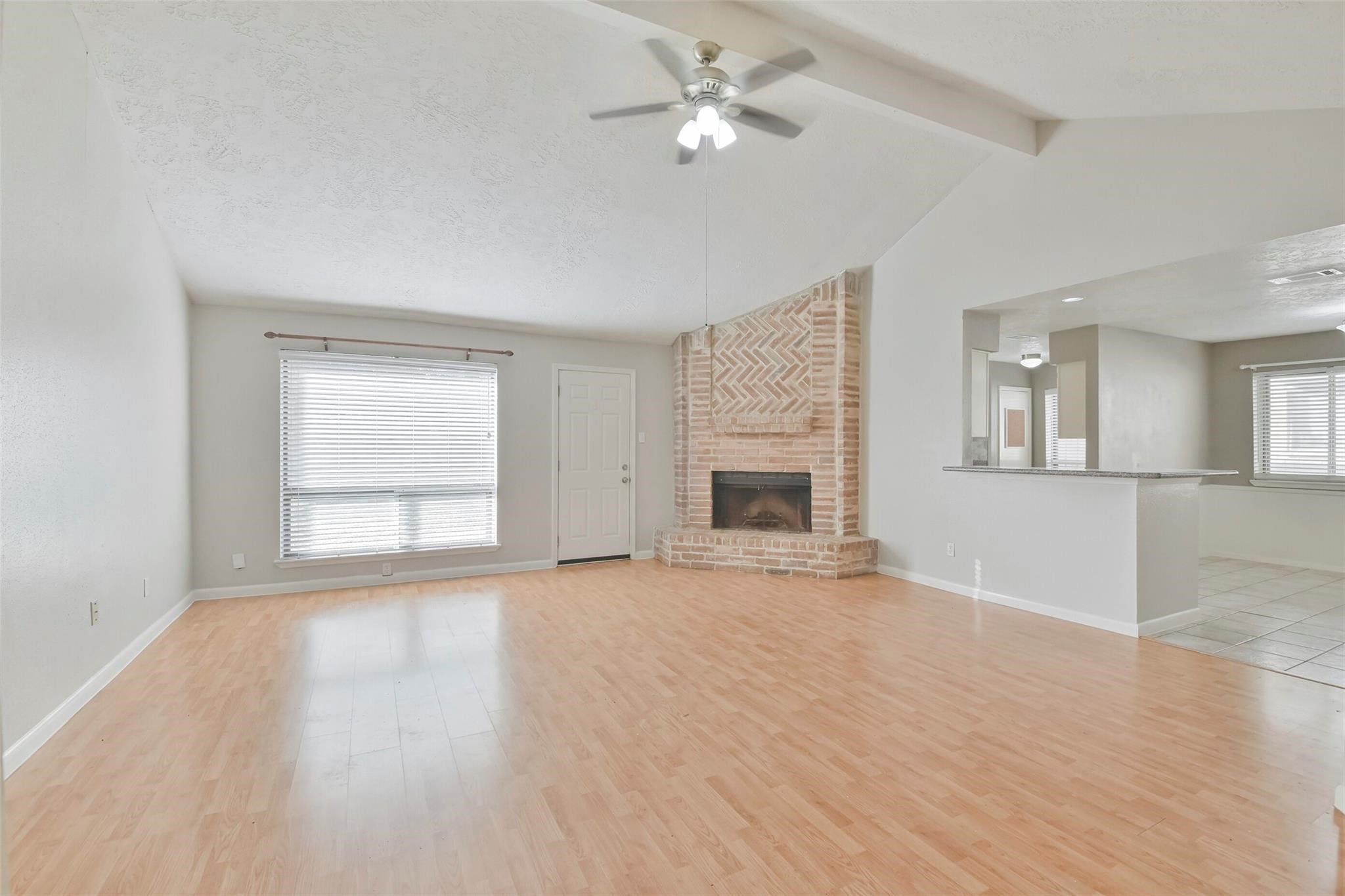 4831 Bridgemont Lane Spring, TX 77388 - Photo 4 of 29 Large Living Room with fireplace and high ceiling
