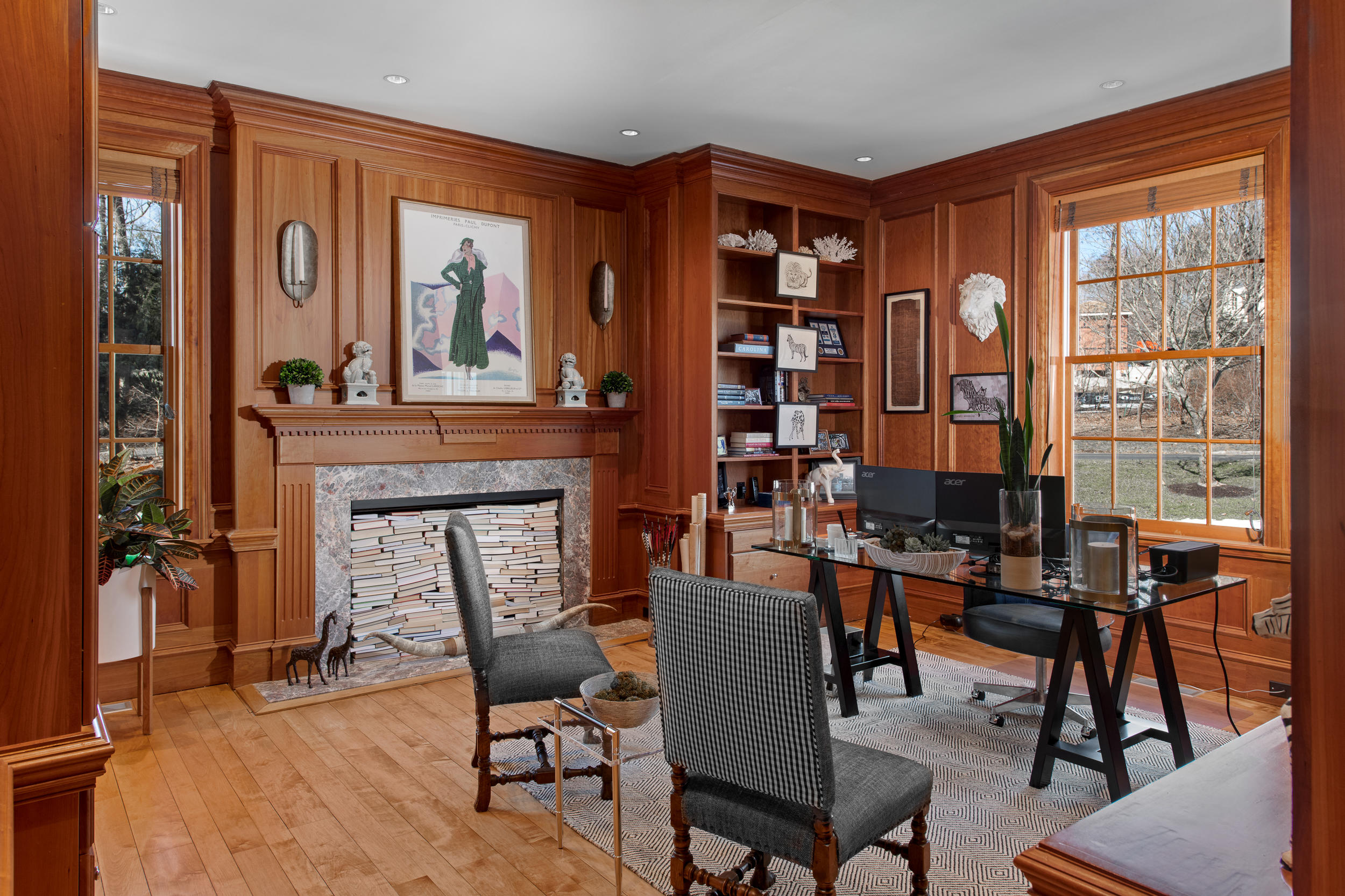 235 Brushy Ridge Road New Canaan, CT 06840 - Photo 9 of 28 a view of a livingroom with furniture and a fireplace