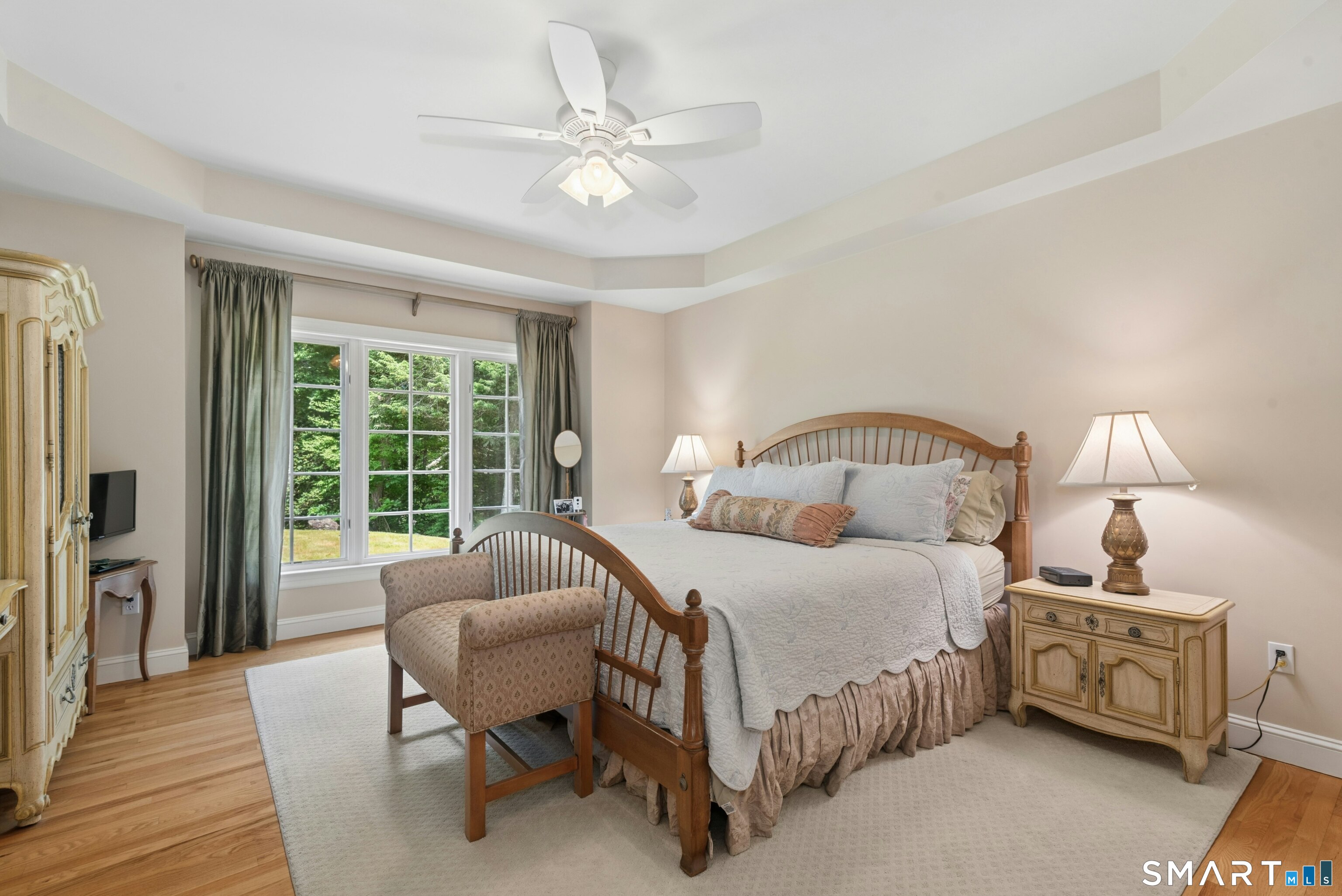17 D Butterfield Road Newtown, CT 06470 - Photo 22 of 34 Main Level Primary Bedroom with Tray Ceiling