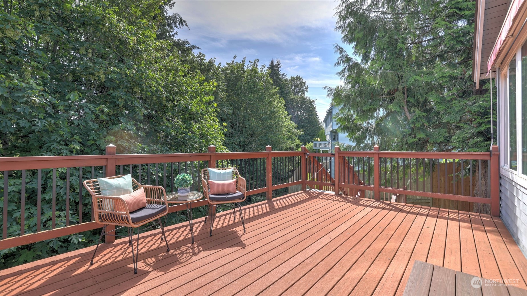 16844 119th Place Northeast Bothell, WA 98011 - Photo 17 of 26 a view of a deck with wooden floor and outdoor seating