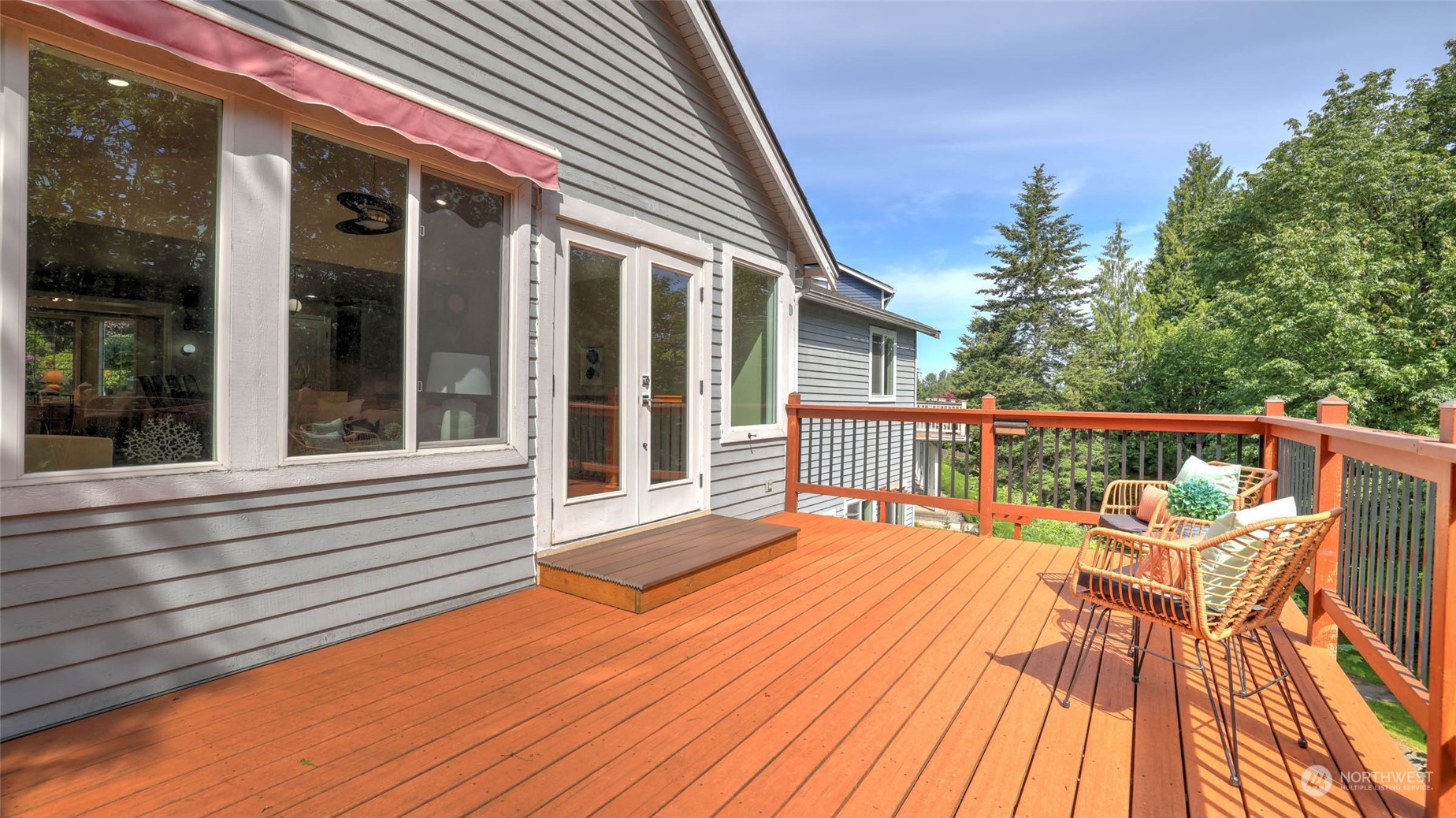 16844 119th Place Northeast Bothell, WA 98011 - Photo 18 of 26 a view of deck with a large window and wooden floor