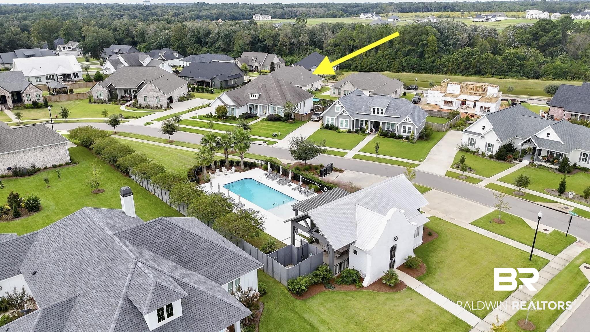 21826 Veranda Boulevard Fairhope, AL 36532 - Photo 40 of 42 Aerial view of residential area featuring a pool area
