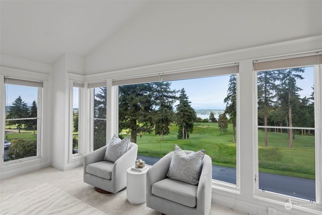 a outdoor living space with furniture and garden view