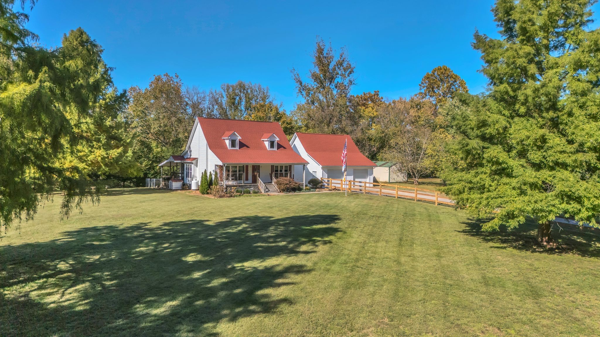 6285 Medley Amonette Road Buffalo Valley, TN 38548 - Photo 4 of 41 a aerial view of a house with swimming pool and a yard