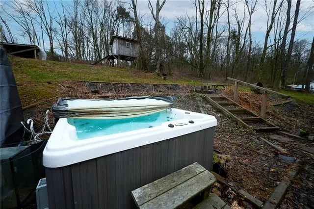 a view of a outdoor space with porch and furniture