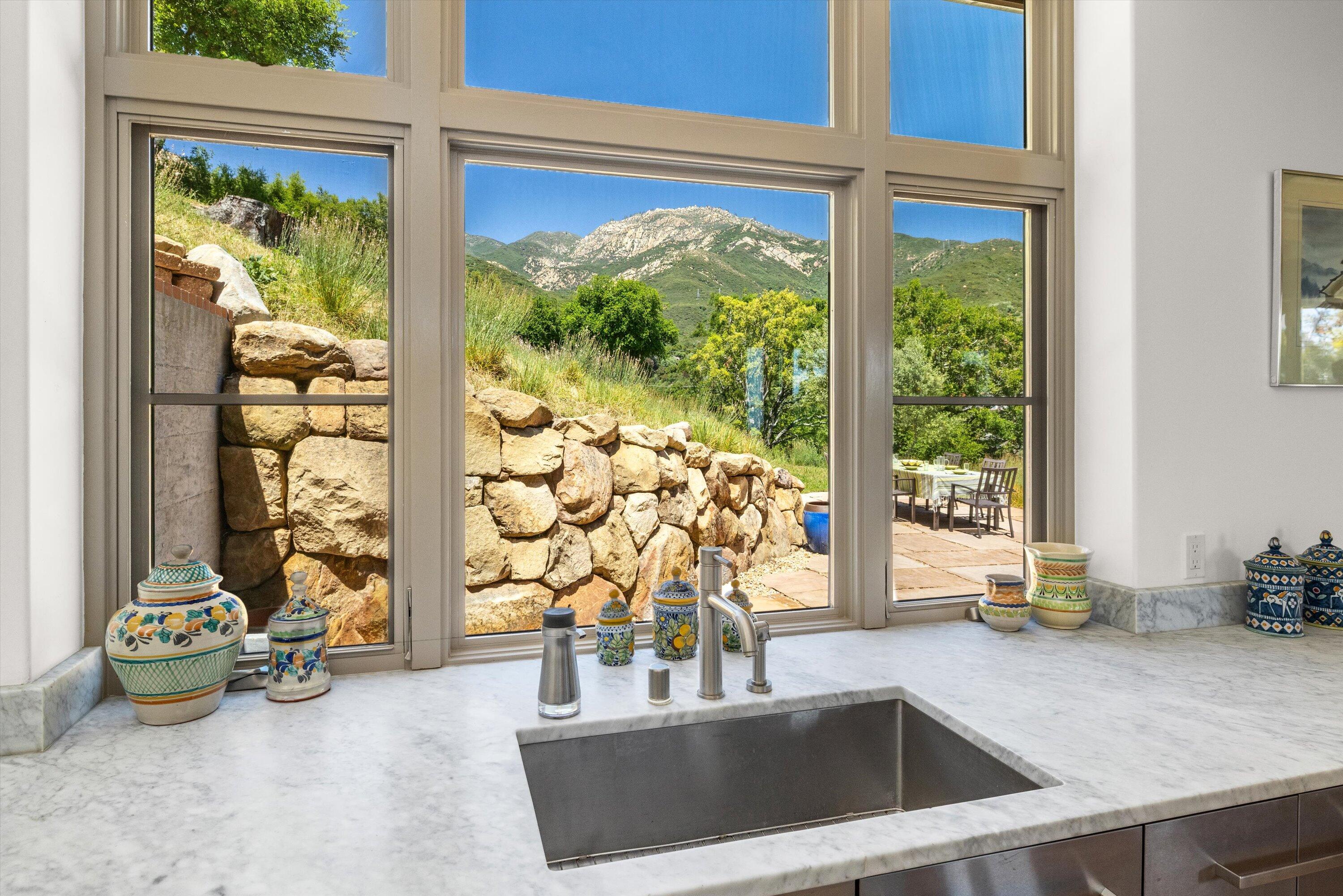 2600 Holly Road Santa Barbara, CA 93105 - Photo 27 of 70 Breathtaking Mountain Views from Kitchen