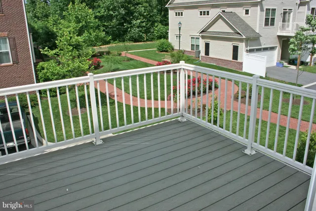 a view of a wooden roof deck