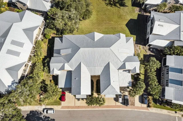 an aerial view of a city