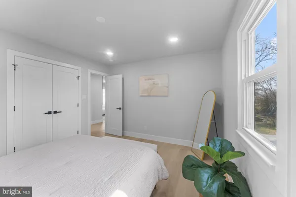 a view of a hallway with painted walls