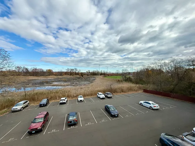 an aerial view of a city