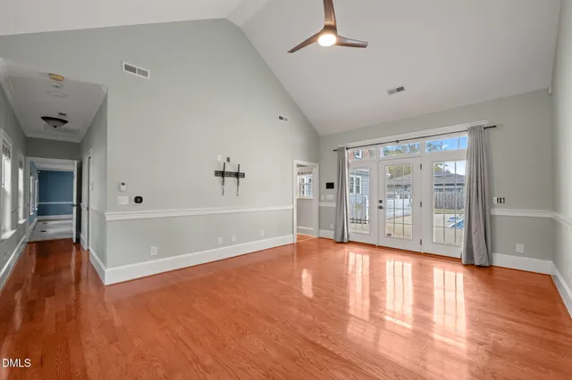 a view of an entryway with a front door