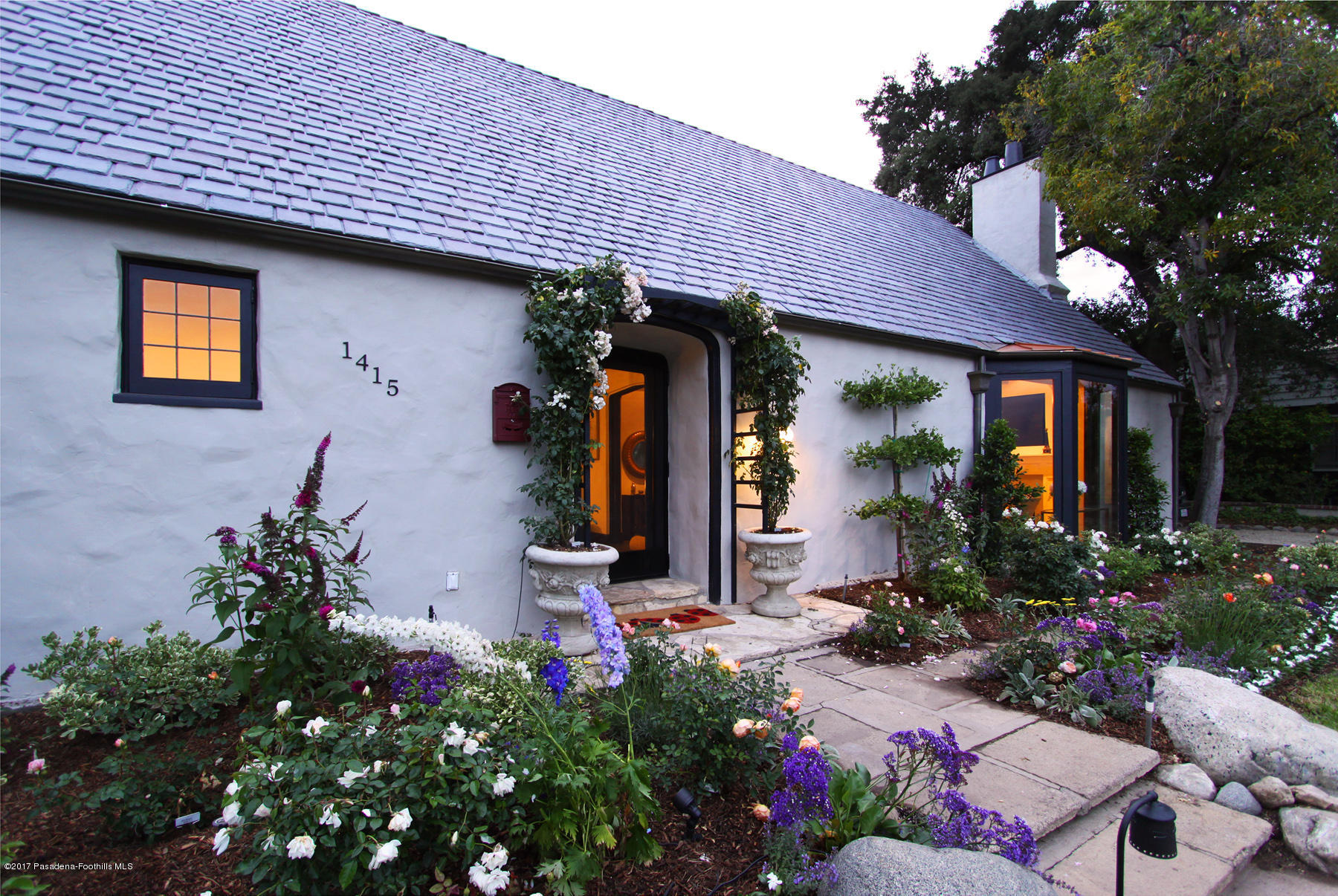 a front view of a house