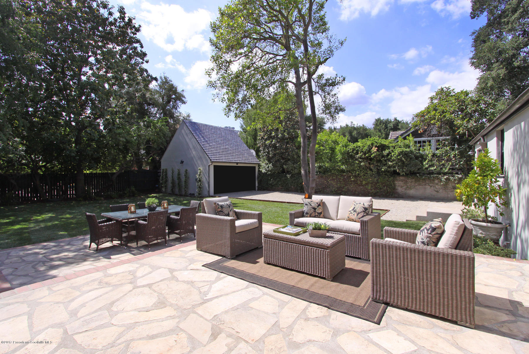 1415 Parkview Avenue Pasadena, CA 91103 - Photo 34 of 35 a view of backyard with seating space and trees