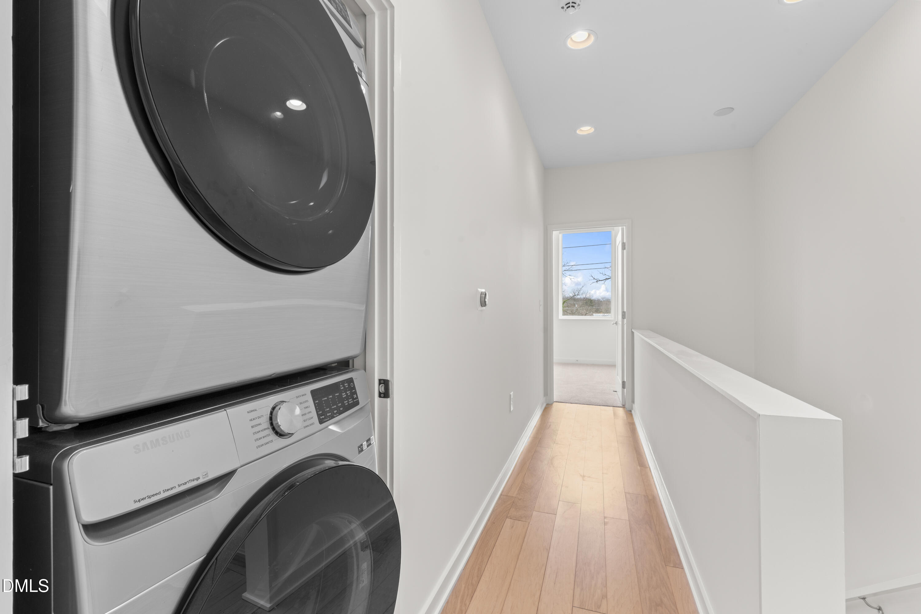 536 South Person Street Raleigh, NC 27601 - Photo 28 of 38 a view of a hallway with washer and dryer