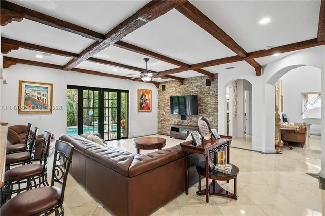 a view of outdoor space with patio furniture