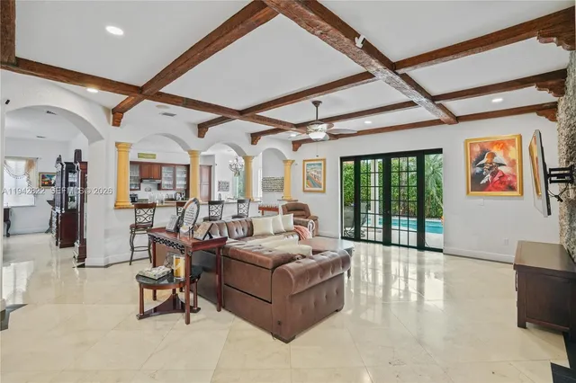 a view of a lake with a city