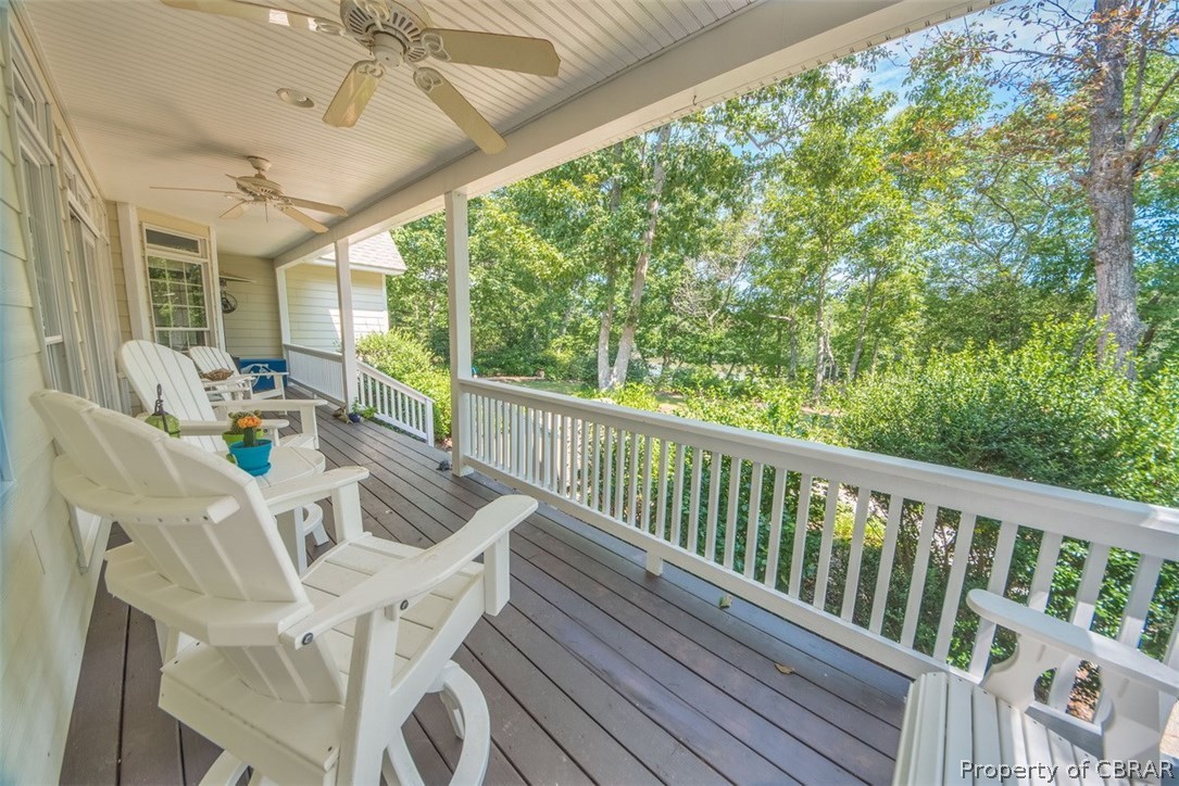 1804 Kates Neck Road Locust Hill, VA 23092 - Photo 16 of 23 Rear covered porch overlooking Whiting Creek - Relax after a long day with tranquil water views, nice breezes (whether by Mother Nature or the ceiling fans), and simply taking in nature on the water!