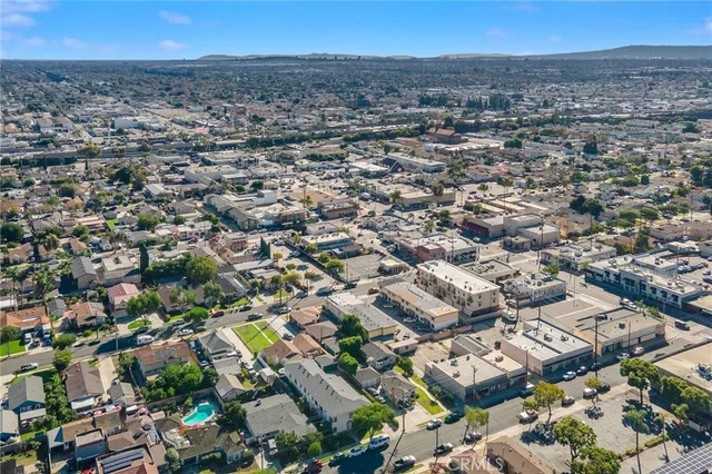 an aerial view of a city