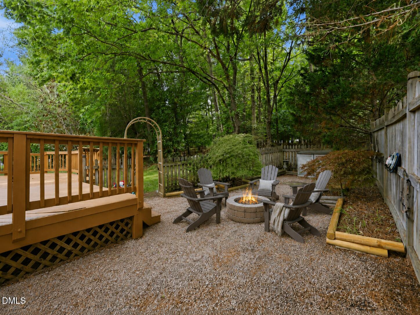 1524 Wood Spring Court Raleigh, NC 27614 - Photo 46 of 58 garden and firepit revised