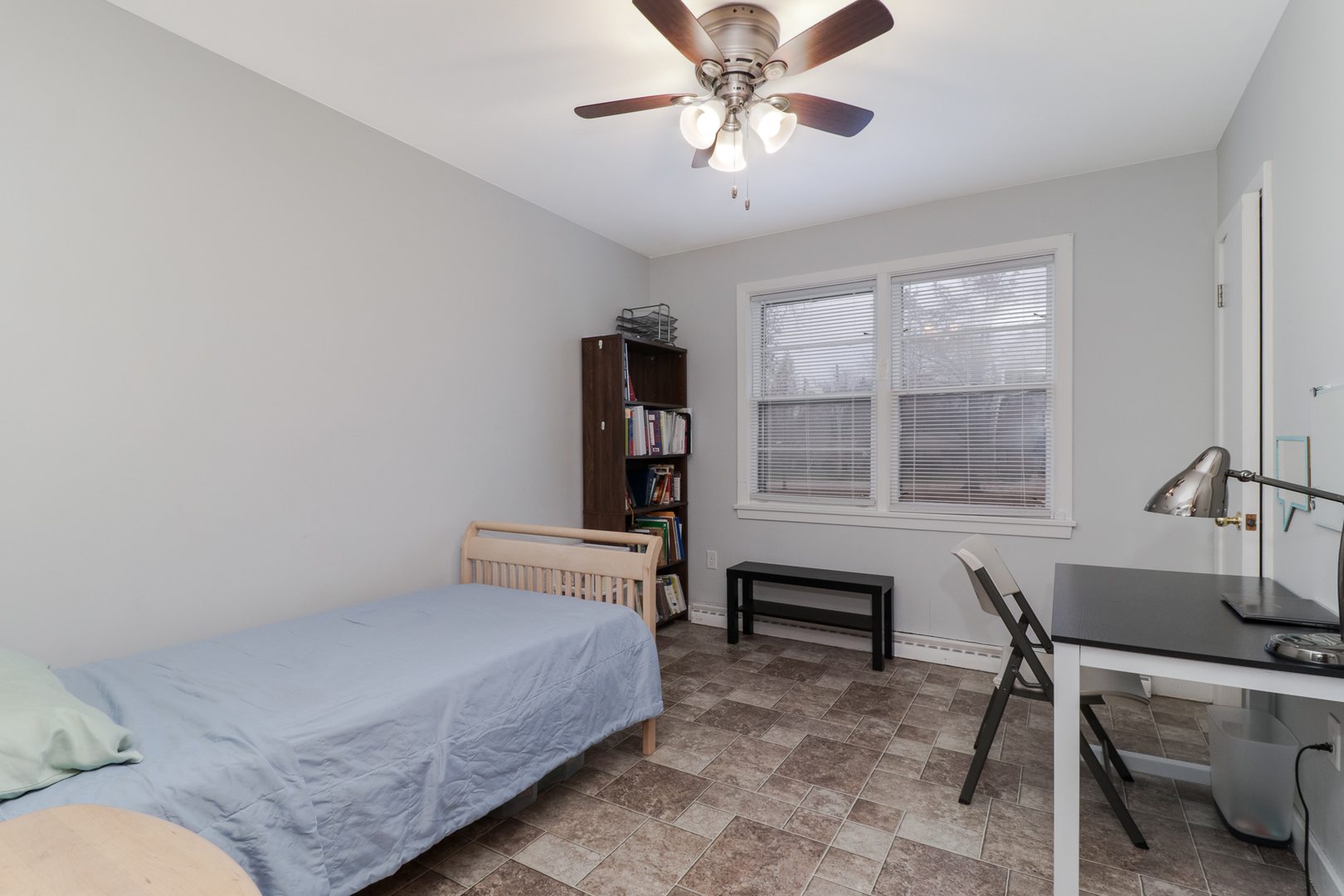 900 Beech Street Normal, IL 61761 - Photo 34 of 36 a bedroom with a bed and a desk