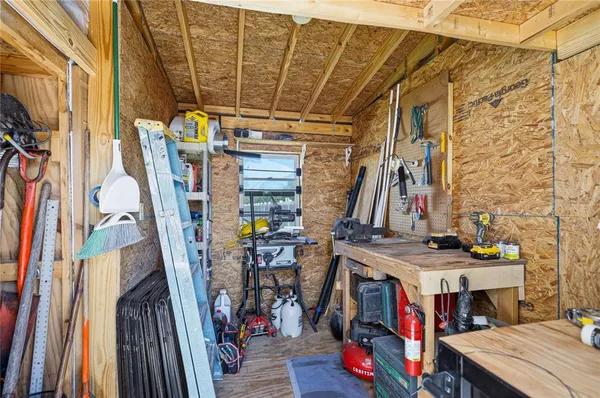 a view of storage and utility room