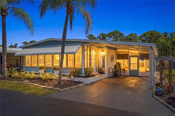 a view of a house with a patio
