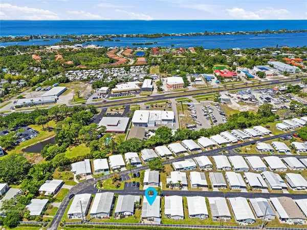 a view of a city and an ocean view