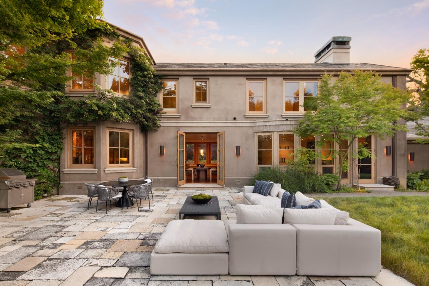 211 Winding Way Woodside, CA 94062 - Photo 12 of 32 a view of a house with backyard and sitting area