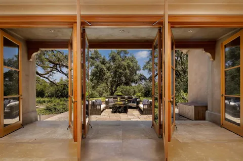 a view of sitting area and front door