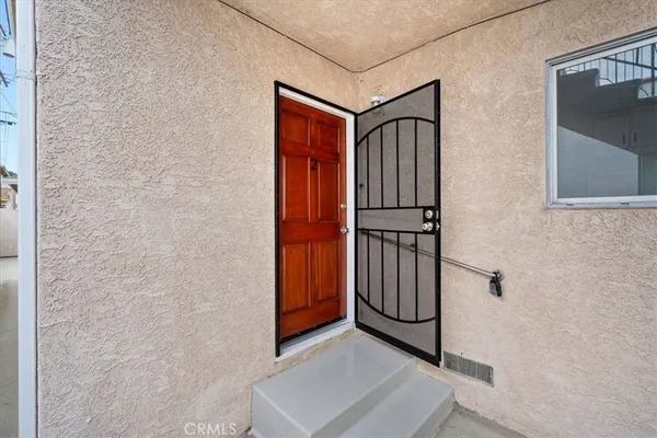 a view of front door