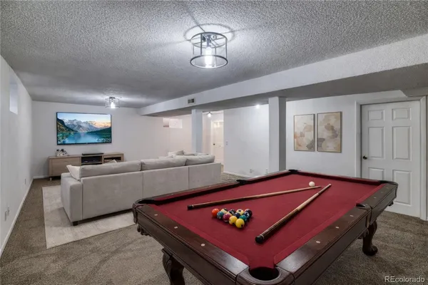 a room with furniture and windows
