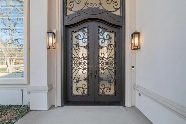 a view of front door with stairs
