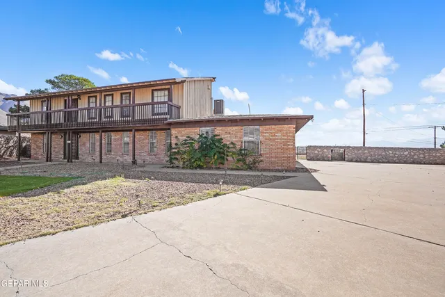 a view of a house with a patio
