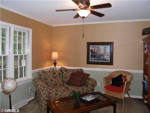 814 Watch Hill Road Midlothian, VA 23114 - Photo 5 of 12 Other - Piano Room/Hardwood Floor/CFan/Crown Moulding & Chair Rail