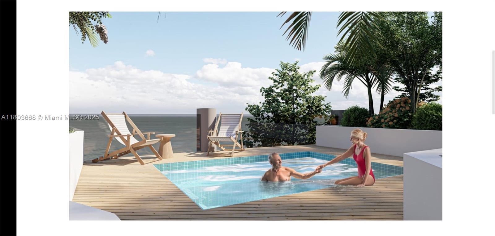 9 Island Avenue, Unit 1806 Miami Beach, FL 33139 - Photo 14 of 21 a view of a swimming pool with a lounge chair