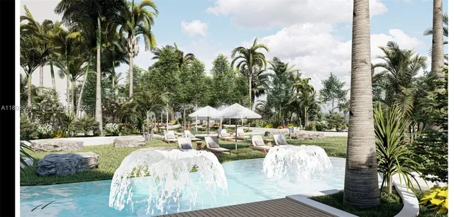 a view of a patio with plants and potted plants