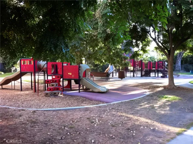 a view of outdoor space with trampoline
