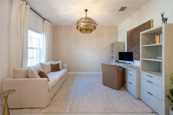 a large kitchen with counter space