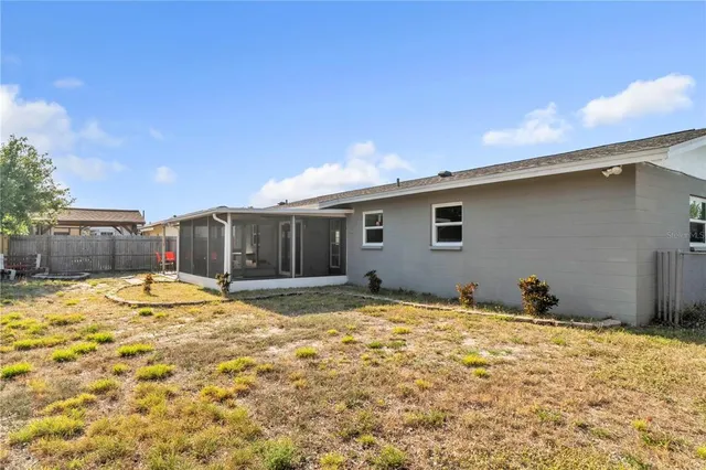 a backyard of a house