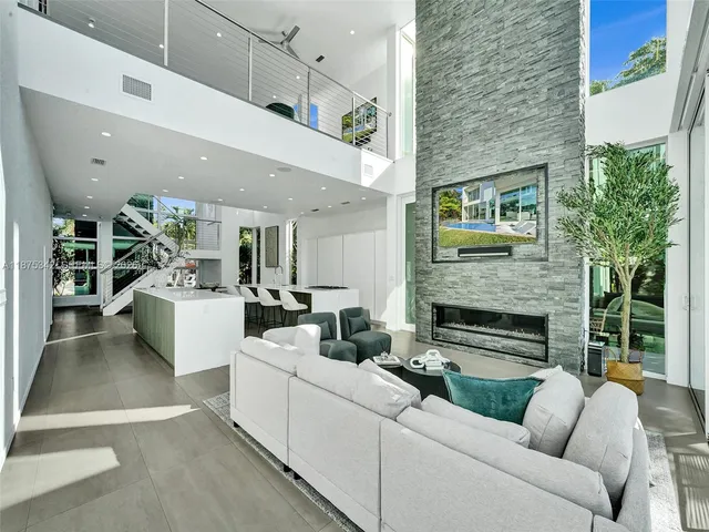 a outdoor living space with furniture