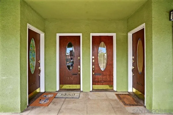 a view of front door with outdoor space